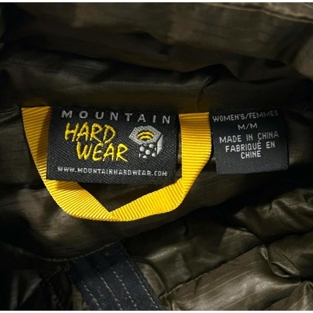 Mountain Hard Wear Womens Puffer Jacket M Dark Olive Quilted Floral Insulated - Picture 4 of 5